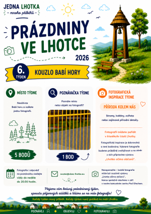 Soutěž - PRÁZDNINY VE LHOTCE 2026 - 5. týden 1